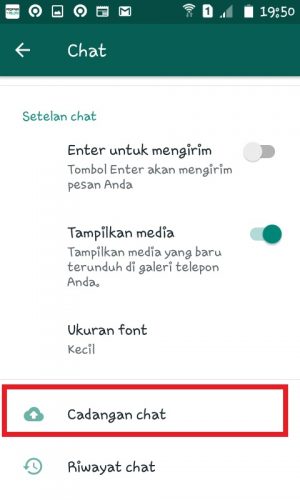 Cara mengganti alamat email di WhatsApp 4 Tap “Cadangkan chat”.