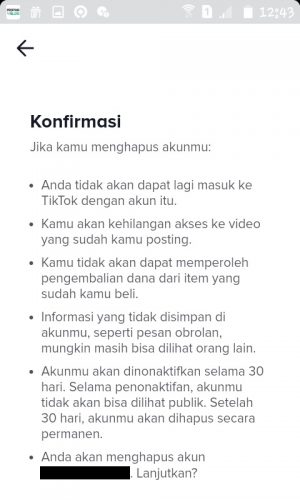 Cara menghapus akun TikTok sendiri secara permanen 8