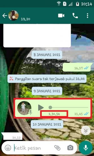 Apa itu VN di WhatsApp? (penjelasan dan contoh lengkapnya) 1 Durasi voice note di WA.