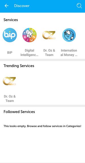 Apa itu Aplikasi BIP dan kelebihannya dibandingkan WhatsApp 7 Halaman "Discover" pada aplikasi Bip