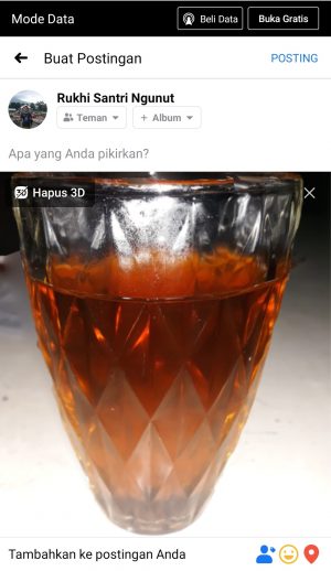 Cara membuat foto 3D di Facebook 8 tambahkan caption