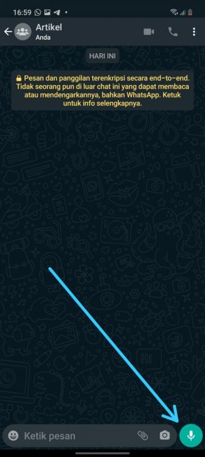 Cara mengunci voice note di WhatsApp agar tidak tahan layar 1 masuk ke halaman chating whatsapp