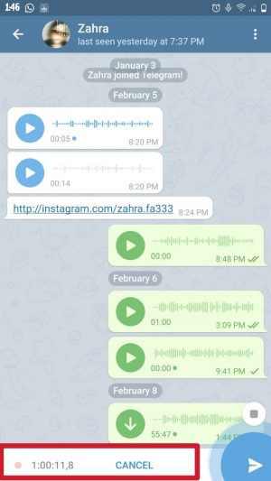 Cara mengirim pesan suara (VN) di Telegram 13