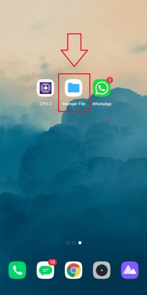 masuk ke aplikasi file manajer