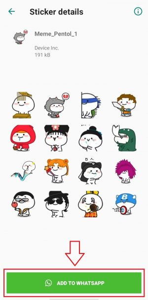 ketuk tombol add to WhatsApp