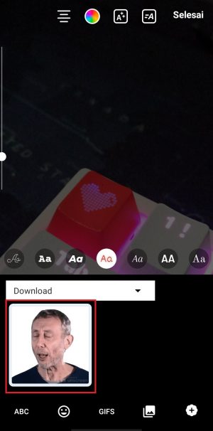 tap gambar gif yang diinginkan