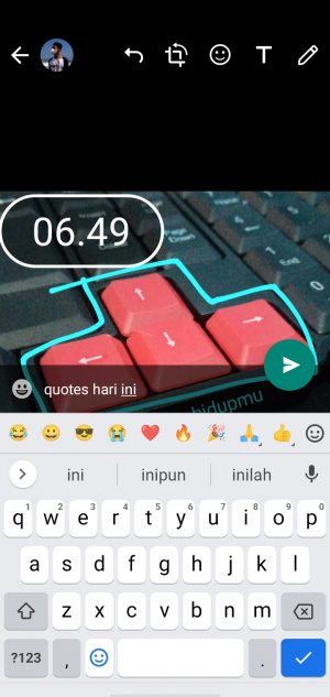 tulis kata-kata yang diinginkan