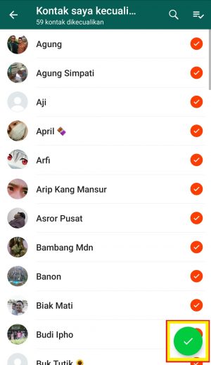 Cara supaya tidak bisa dimasukkan ke grup WhatsApp 8 klik icon centang