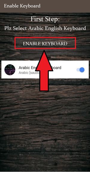 Aktifkan keyboard dengan "Enable Keyboard"