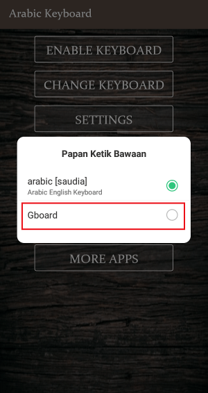 Cara membuat tulisan arab di WhatsApp 25 Pilih "Gboard" untuk mengaktifkan keyboard default HP
