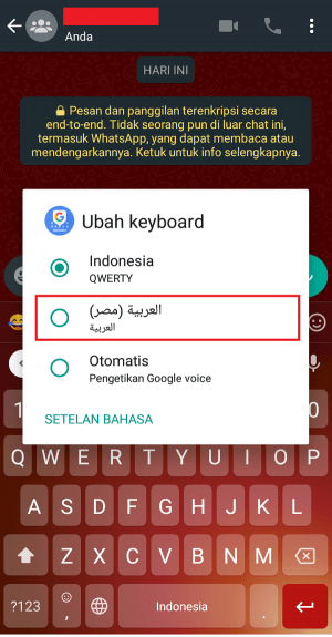 Ubah bahasa keyboard menjadi bahasa arab