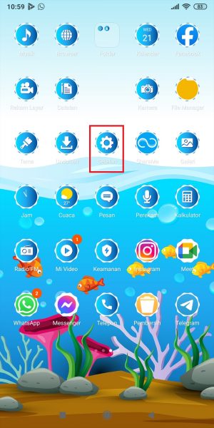 Cara mengganti nada dering notifikasi Facebook 9 Tap "Setelan".