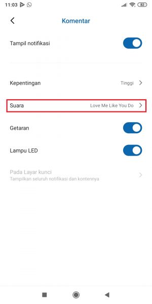 Cara mengganti nada dering notifikasi Facebook 16 Tap "Suara".