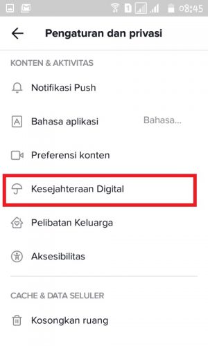 Cara Membatasi Konten Tiktok untuk Anak 4 Tap "Kesejahteraan Digital".
