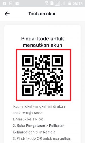 Cara Membatasi Konten Tiktok untuk Anak 30 kode QR