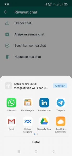 Cara mengetahui siapa yang sering dihubungi di WhatsApp 8 "Pilih dan tekan "Media Ekspor".