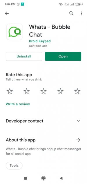 Aplikasi Whats-Bubble Chat di Play Store