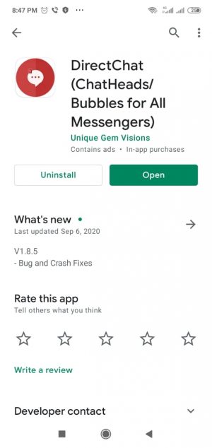 Aplikasi DirectChat di Play Store