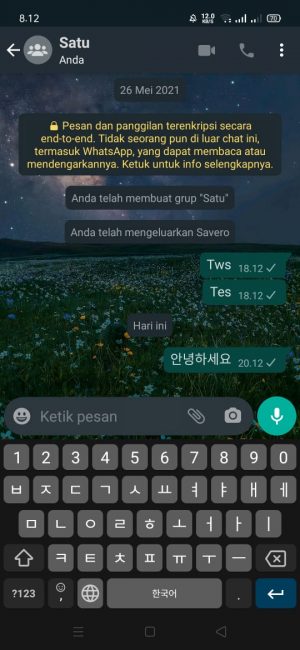 Cara membuat tulisan korea di WhatsApp (tanpa aplikasi tambahan) 8 Pilih dan tekan "chat"