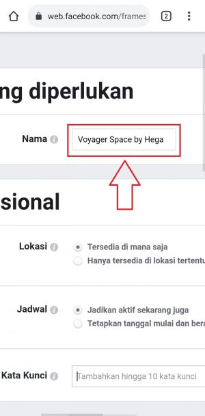 Cara membuat bingkai Facebook sendiri 24 isi dengan nama bingkai yang kamu ingingkan
