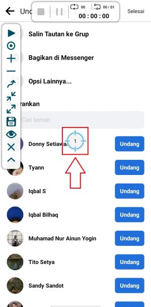 ikon target akan muncul dilayar