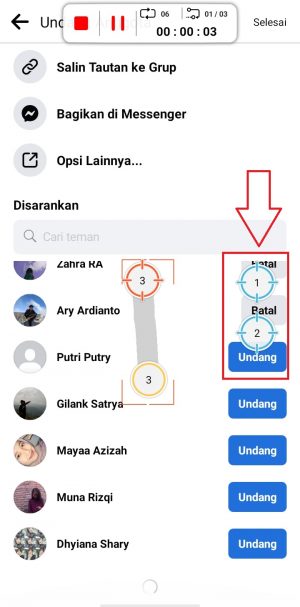 Cara menambahkan teman ke grup Facebook dengan cepat 21 program akan berjalan sendiri menekan tombol undang ke teman