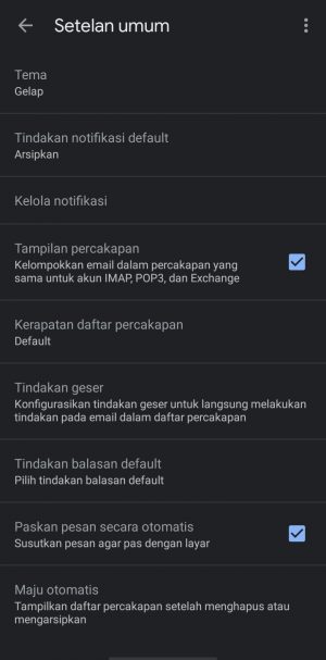Cara mengaktifkan dark mode di Gmail 6 tampilan mode gelap di aplikasi gmail