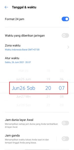 atur tangga menjadi beberapa hari kedepan