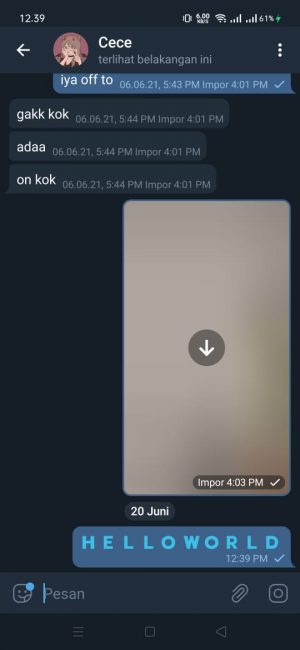 Cara mengirim tulisan dengan font unik di Telegram 6 Klik dan pilih "hasil"