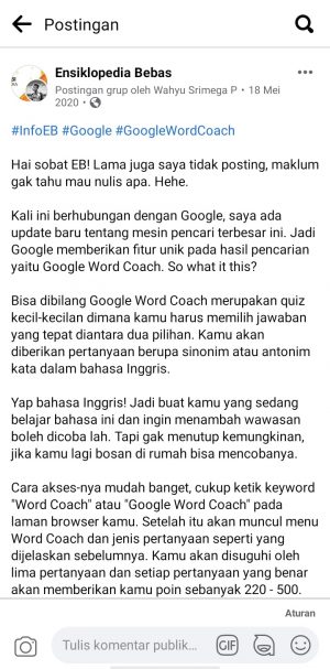 tampilan sebelum ukuran huruf diubah