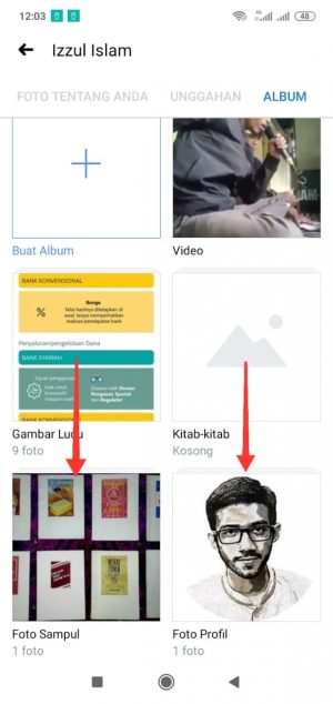 Cara menghapus foto di Facebook dengan cepat 16 Pilih album default fb