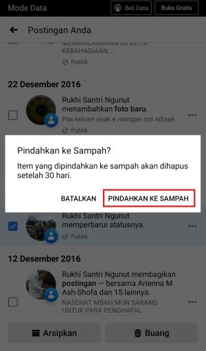 Cara Menghapus Banyak Postingan Lama Facebook Sekaligus 7 ketuk indahkan ke sampah