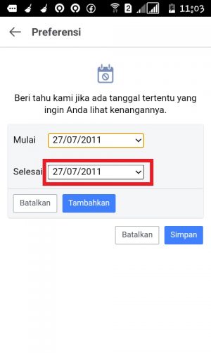 Cara melihat semua kenangan di Facebook (bisa selain hari ini) 77 Tap kolom di depan "Selesai".