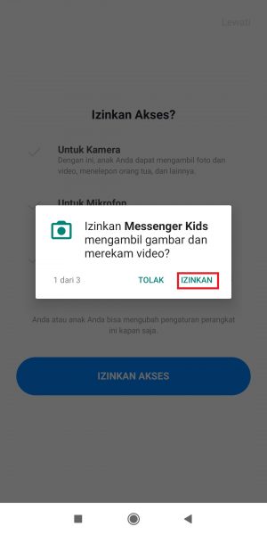 Cara Membuat Akun Messenger Kids Untuk Anak 30 Tap "Izinkan".
