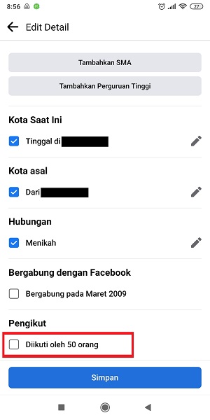 Cara Mengaktifkan dan Menampilkan Pengikut di Facebook 18 Cara Mengaktifkan dan Menampilkan Pengikut di Facebook 17