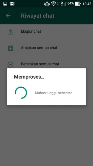 Cara membersihkan chat WhatsApp (bisa satu-satu atau semua sekaligus) 20 tunggu