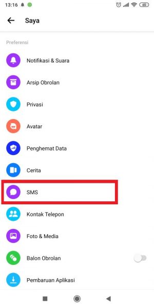 Tap "SMS". 