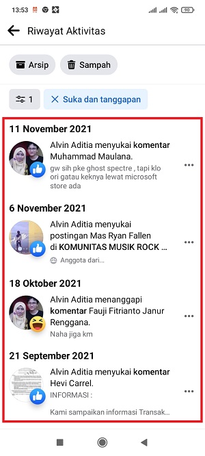 Cara Melihat Status Yang Kita Like di Facebook 11 Kamu akan membuka halaman “Riwayat Aktivitas”.