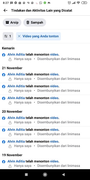 Cara Melihat Semua Video Yang Pernah Ditonton di Facebook 22
