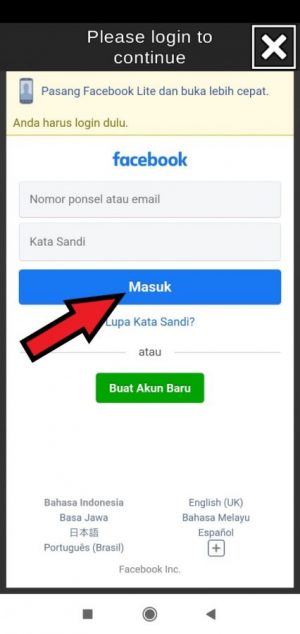 Cara Melihat Stalker Facebook (Hati-hati gunakan metode yang beresiko) 23 Masukkan pass dan email FB kamu