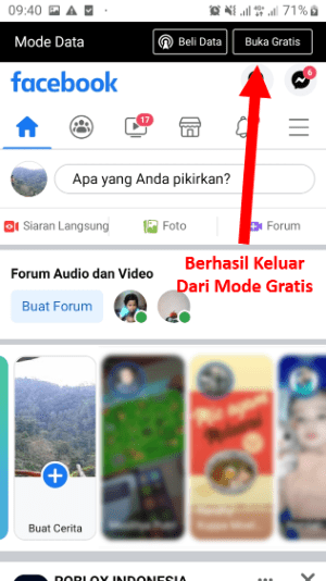 Cara mengaktifkan Facebook mode gratis (disemua operator) 18 Berhasil Keluar Mode Gratis Facebook