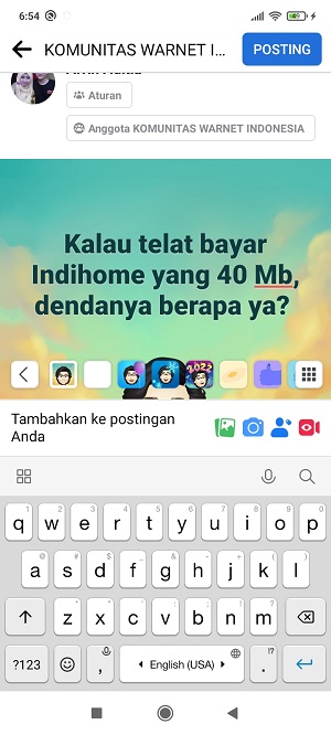 Cara memposting tulisan/foto/video ke grup Facebook 8 ketik postingan yang ingin dibagikan.