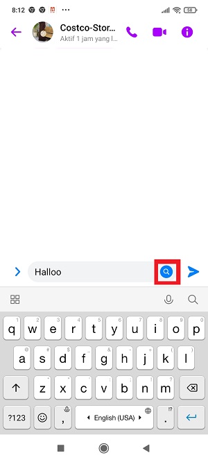 Cara mengirim pesan dengan efek (Kado/Pesan berapi/dll) di Messenger 4