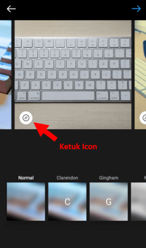  Ketuk Icon Bulat Untuk Menambahkan Filter