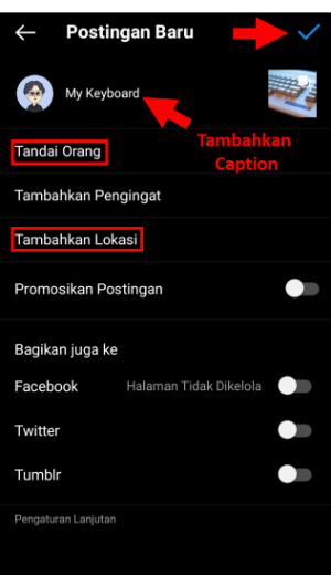 Cara upload banyak foto di Instagram (di HP dan PC) 6 Konfigurasi Postingan Instagram