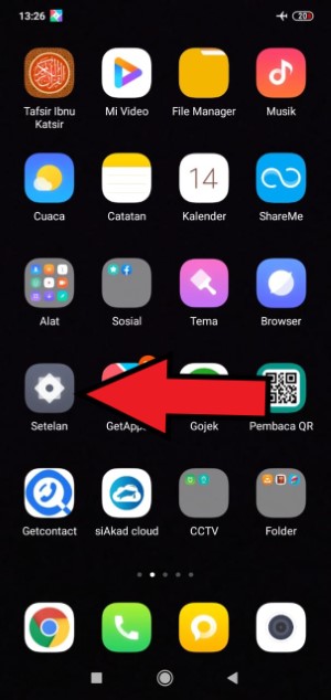 Cara menghapus pesan WhatsApp di HP penerima 7 Pergi ke pengaturan HP