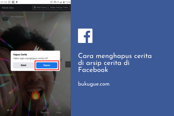 Cara menghapus cerita di arsip cerita di Facebook
