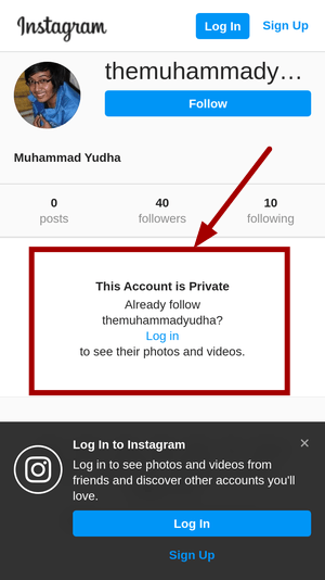 Cara melihat Instagram yang di private 1