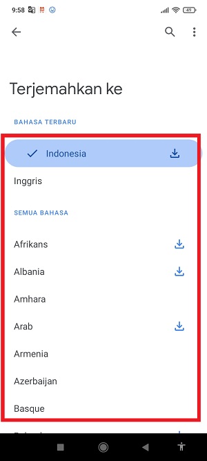 Cara menerjemahkan pesan di WhatsApp (lengkap) 42 Pilih bahasa teman chat-mu.