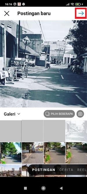 Cara menonaktifkan komentar di postingan Instagram 3 Tap ikon anak panah di kanan atas